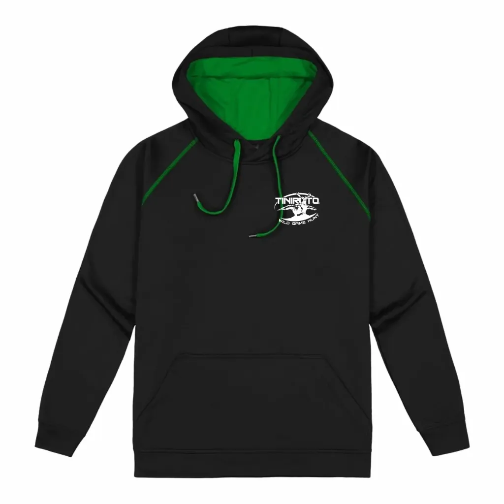Tiniroto Wild Game Hunt - Black/Kelly Performance Hoodie (S)